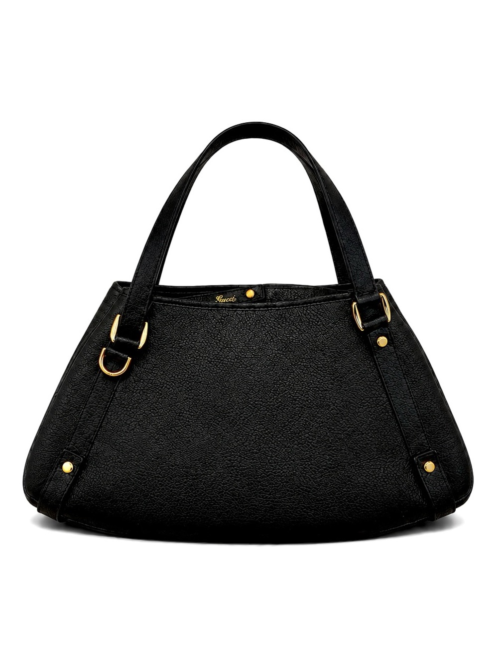 Gucci Black Leather Top-Handle Shoulder Bag